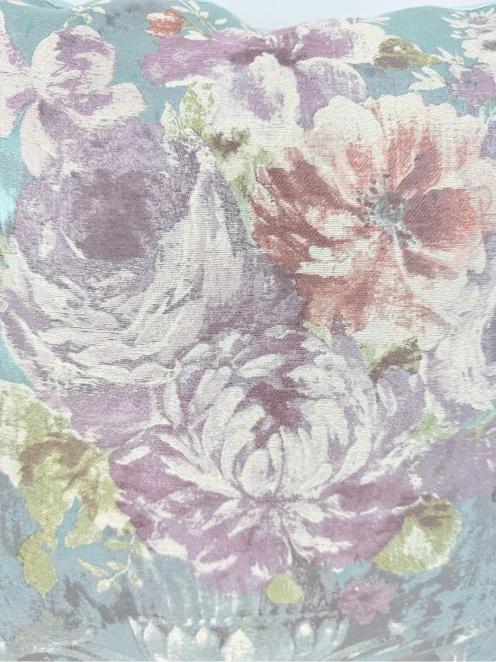 Austin Horn Classics Blue Floral French Vintage Inspired Accent Pillow NEW
